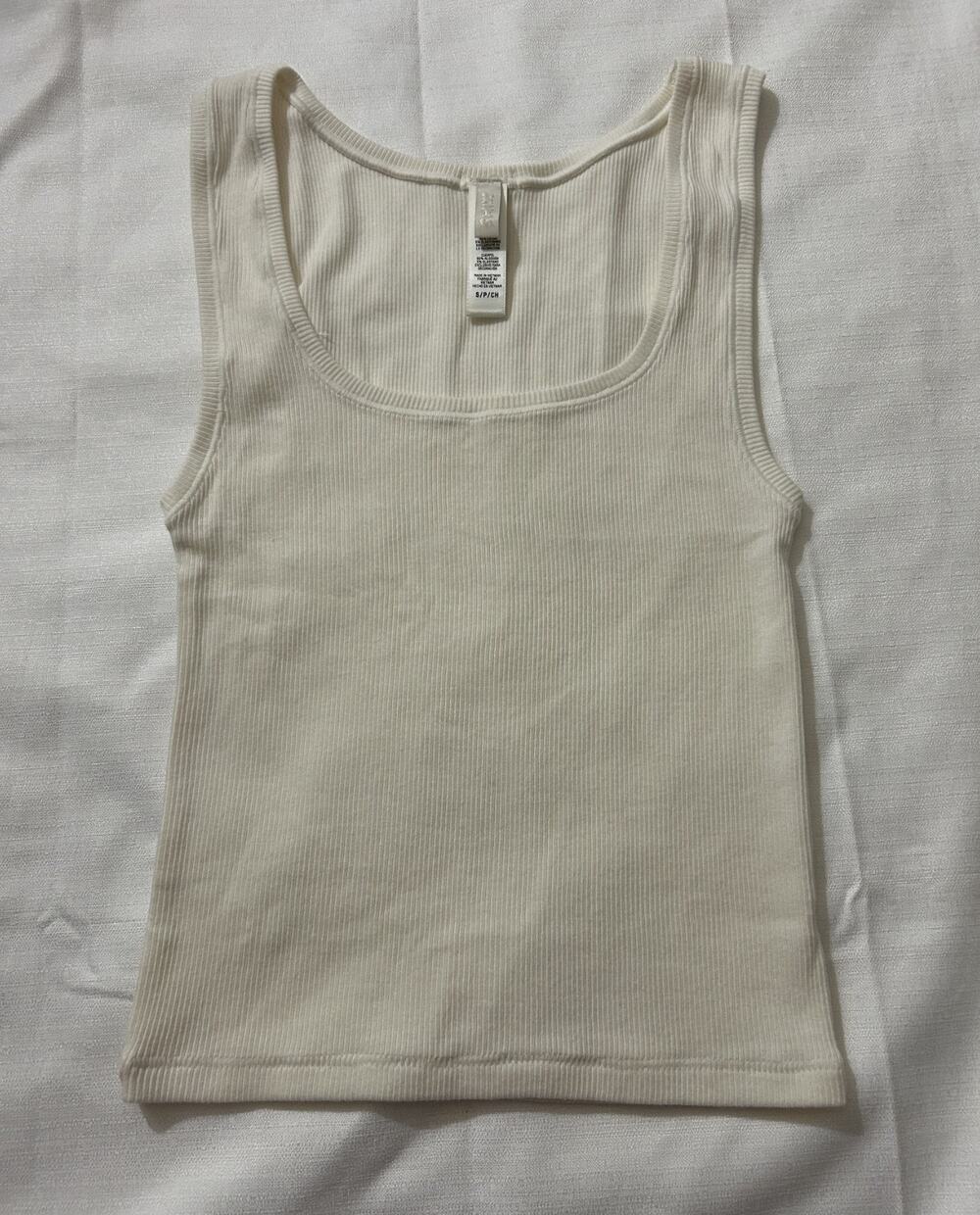 Skims NWOT Cotton Rib Tank Top Marble Size Small